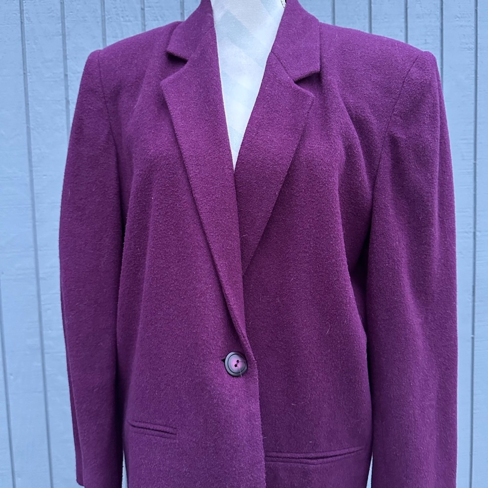 Pretty Plum Wool Blend Blazer - Picture 4 of 11